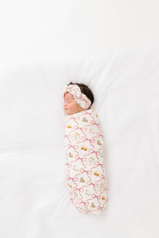 Let Us Adore Him Swaddle Bamboo