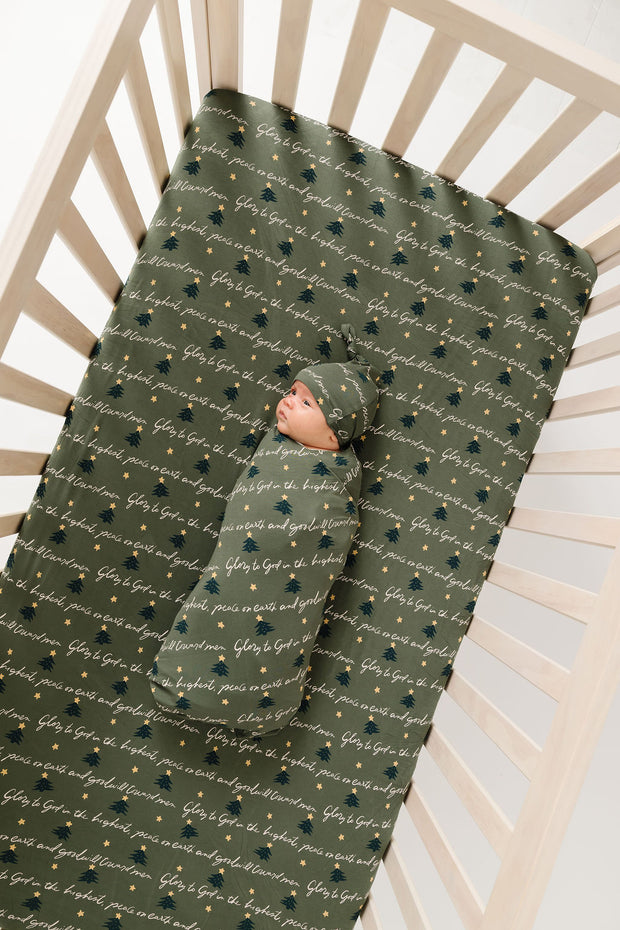 Glory to God Olive Swaddle Bamboo