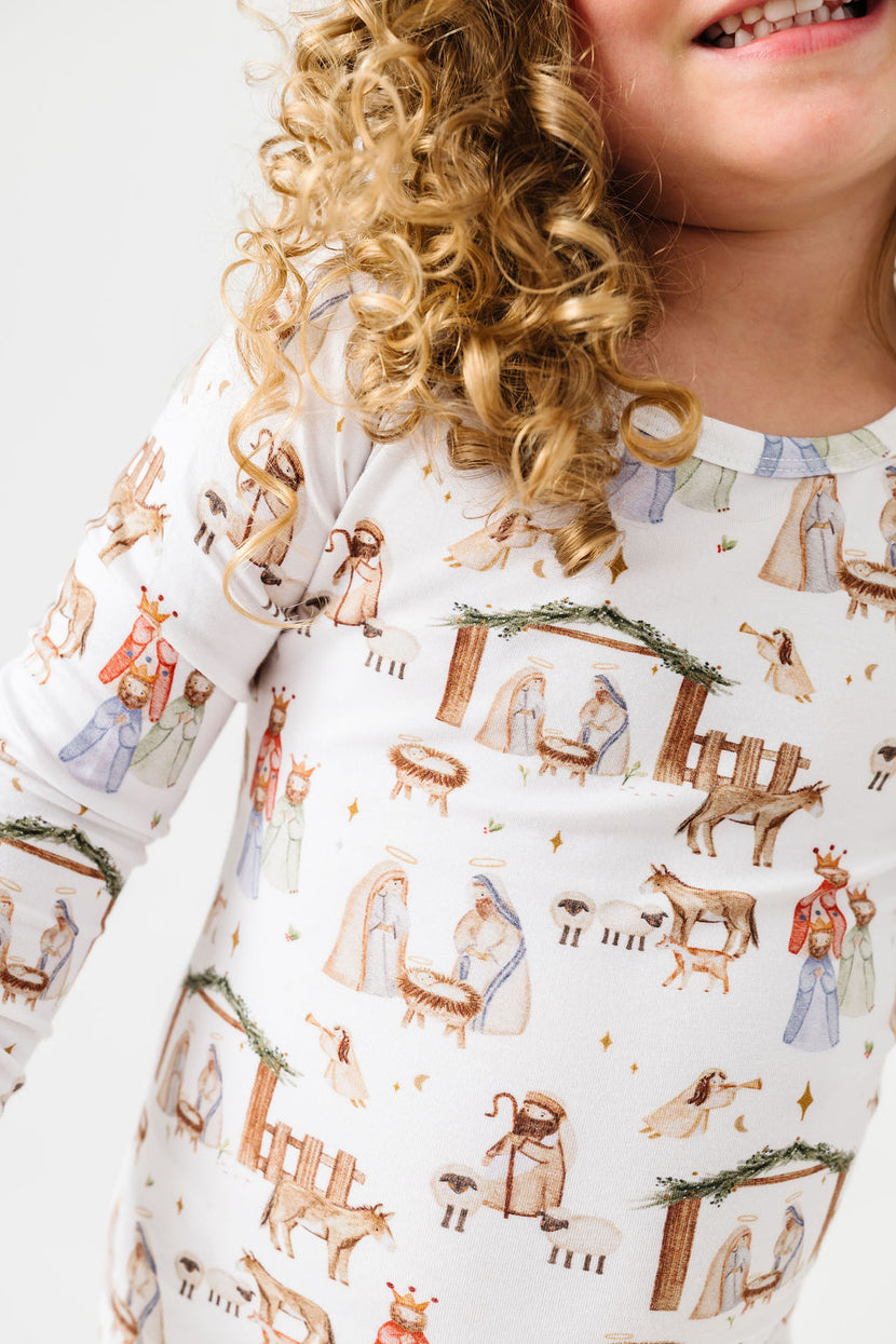 The First Noel PJ Long Sleeve Set Bamboo
