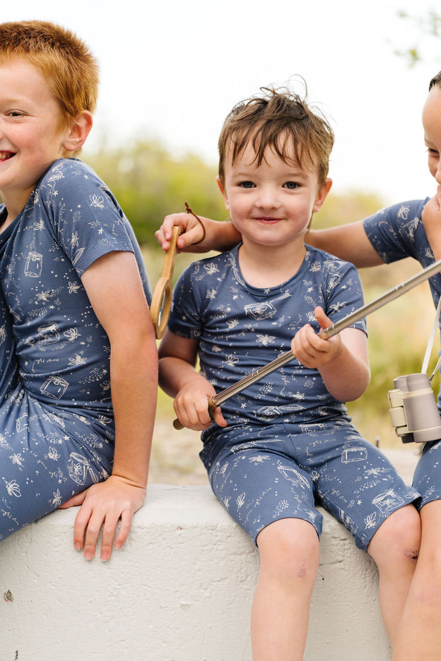 Let Your Light Shine Fireflies PJ Shorts Set Bamboo