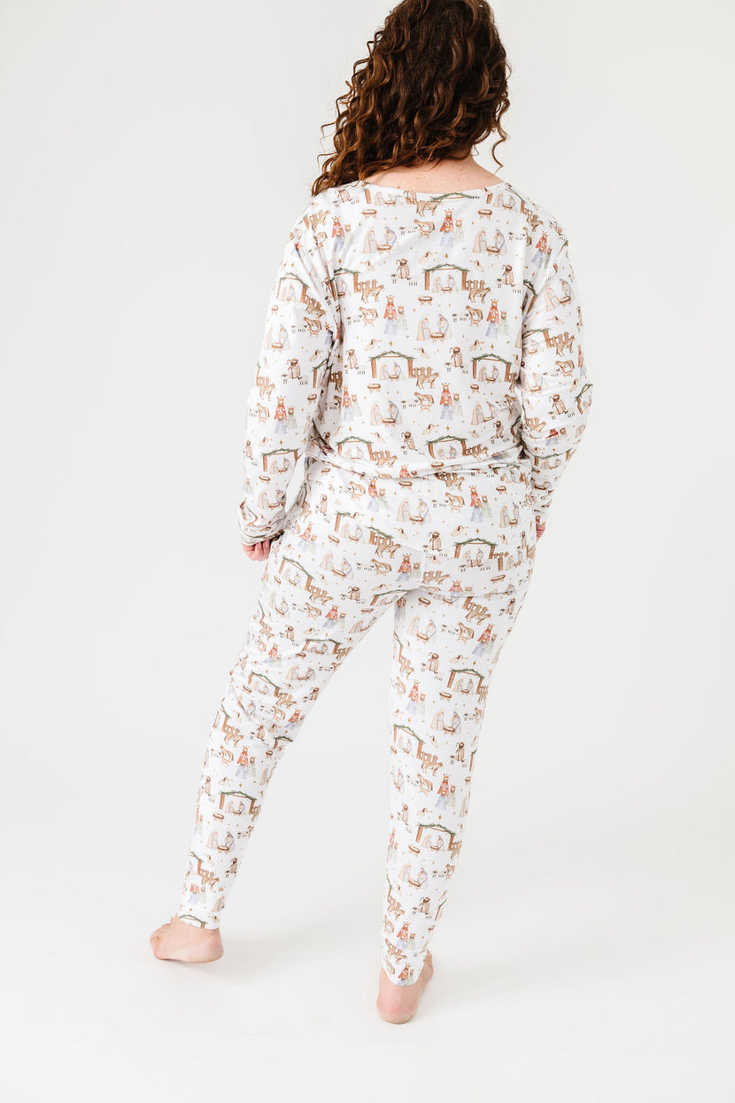 The First Noel Womens Jogger PJ Set Bamboo