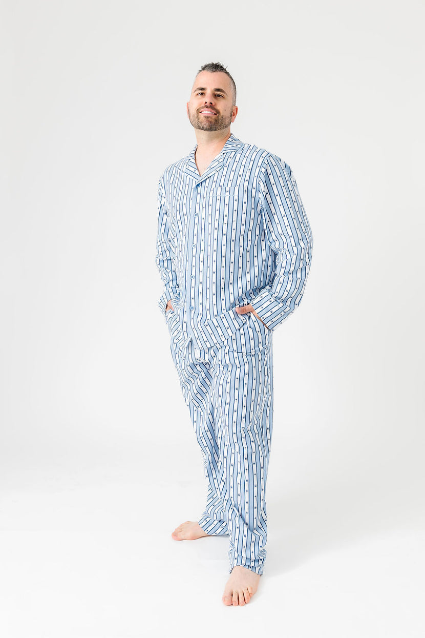 Star of Wonder PJ Mens Notch Collar Set Organic Cotton
