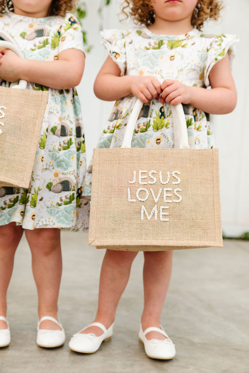 Jesus Loves Me Mini Tote Bag