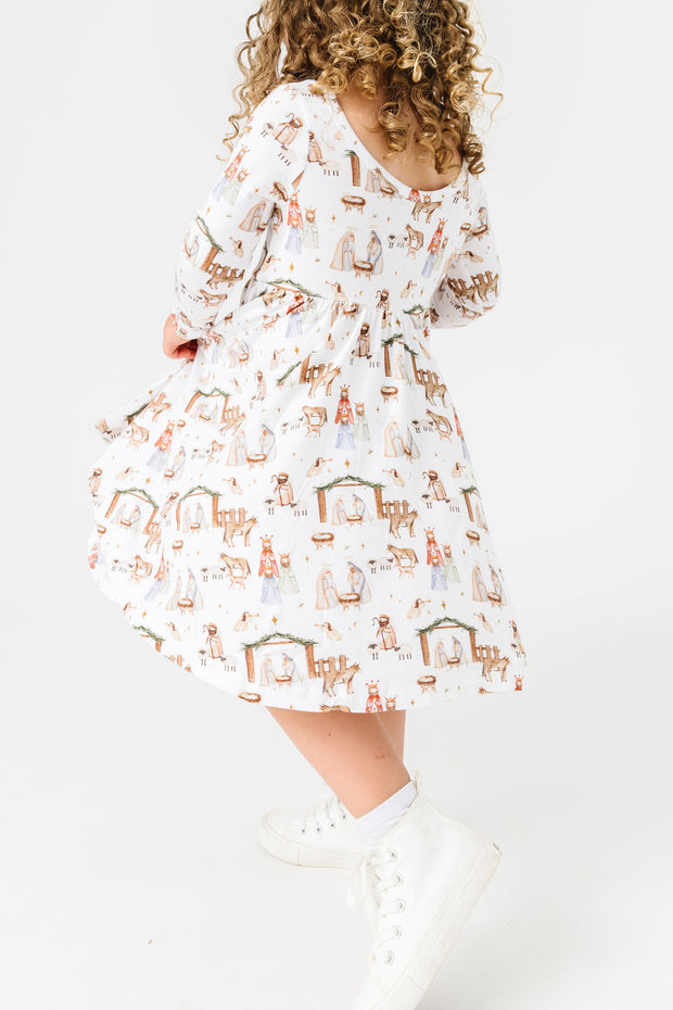 The First Noel Twirl Dress Bamboo