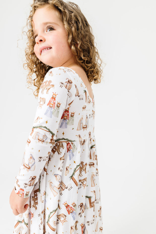 The First Noel Twirl Dress Bamboo