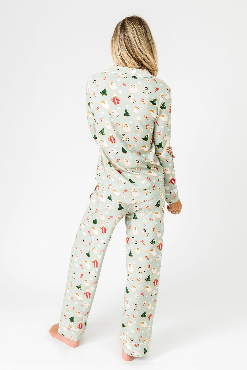 Gingerbread Jesus PJ Womens Notch Collar Set Cotton