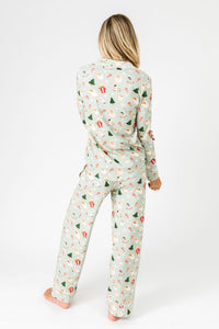 Gingerbread Jesus PJ Womens Notch Collar Set Cotton