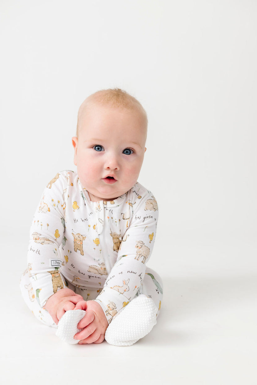 New Birth PJ Footed Onesie Bamboo