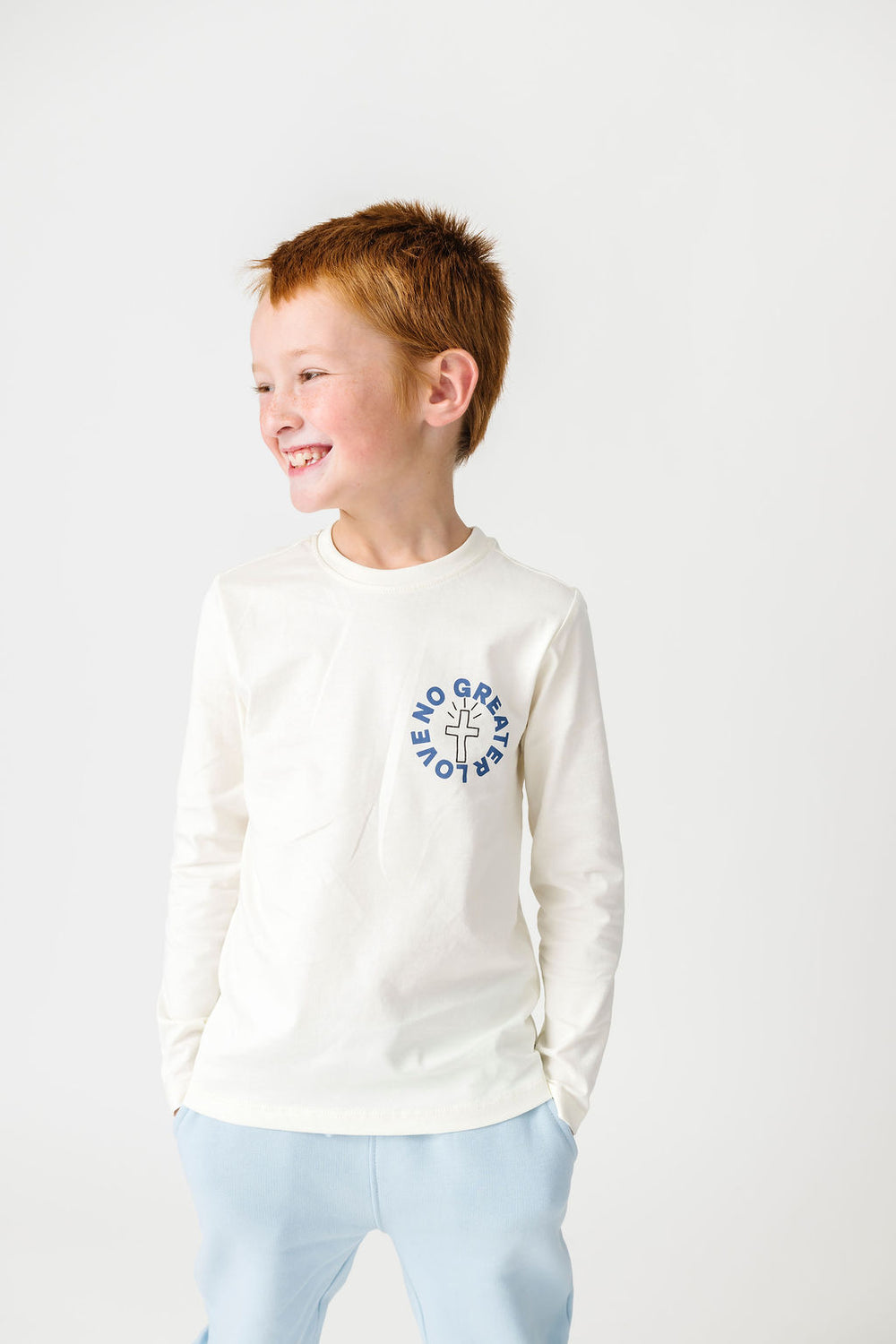 Kids No Greater Love Infinity T-Shirt Cotton | Long Sleeve