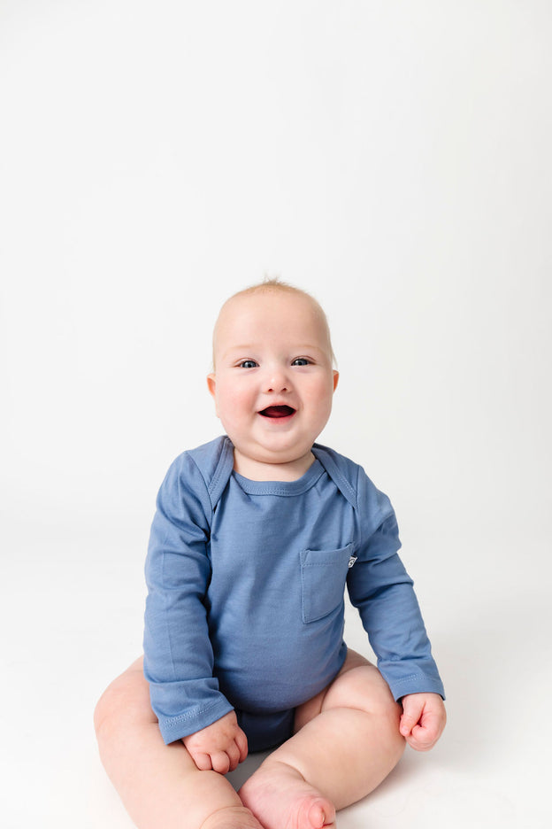 Baby Infinity Prayer Pocket Bodysuit | Long Sleeve