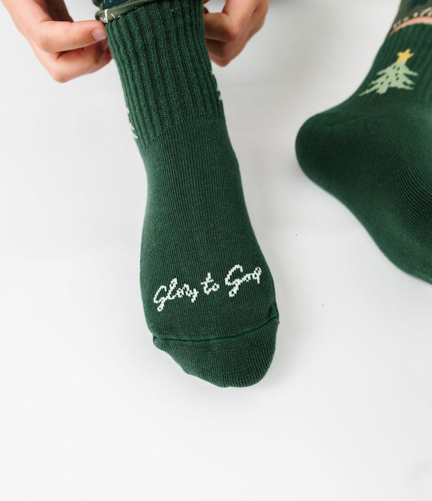 Glory to God Family Matching Quarter Socks