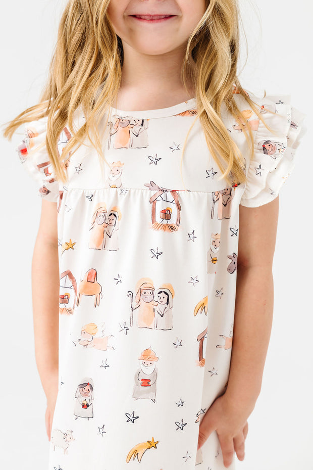 Away in a Manger PJ Girls Nightgown Polyester