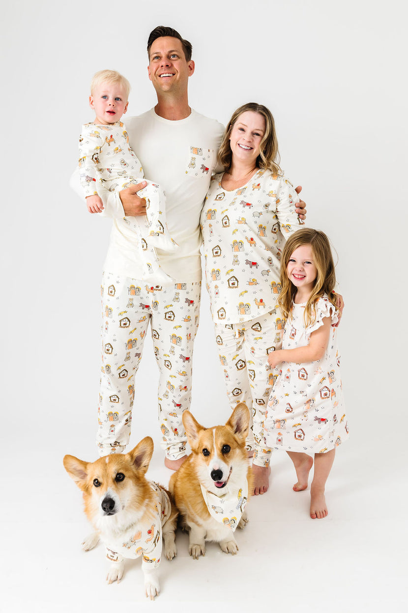 Away in a Manger PJ Footed Onesie Cotton