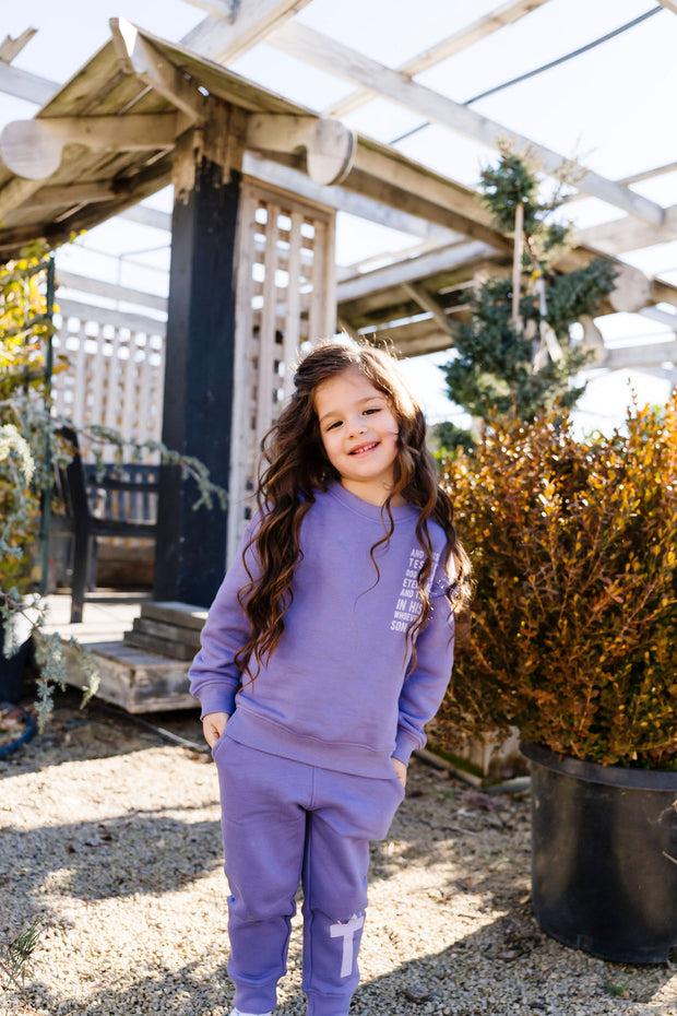 Eternal Life Purple Fleece Crewneck