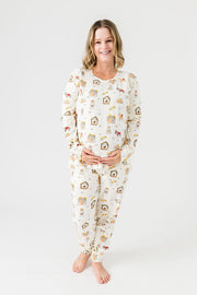 Away in a Manger Womens Jogger PJ Set Cotton