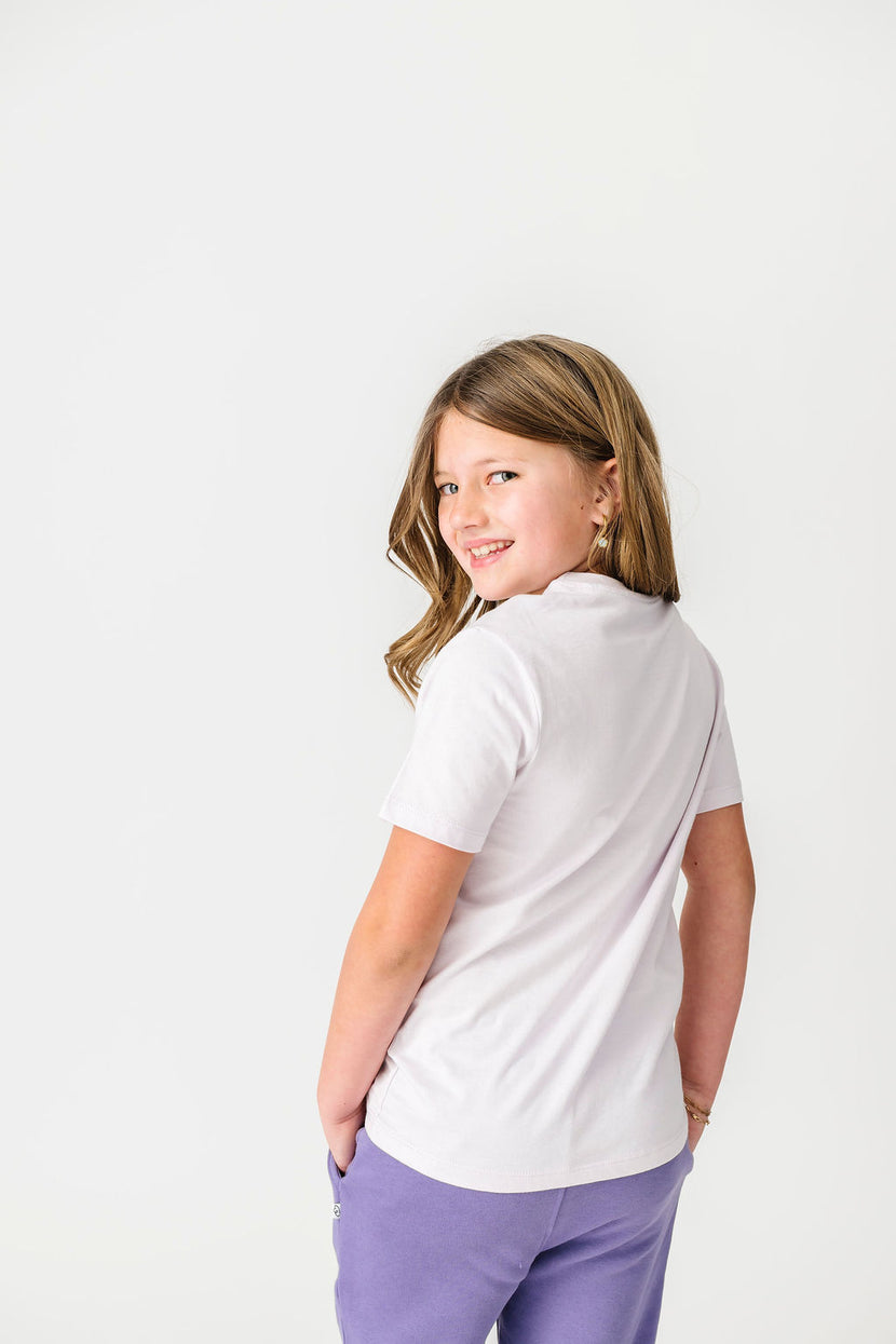 Kids Orchid Prayer Pocket T-Shirt | Short Sleeve