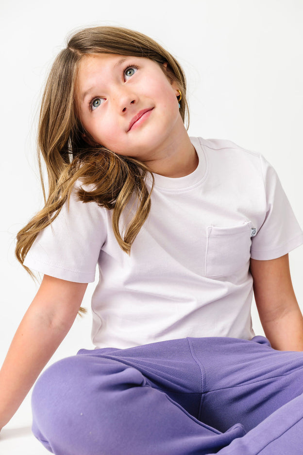 Kids Orchid Prayer Pocket T-Shirt | Short Sleeve