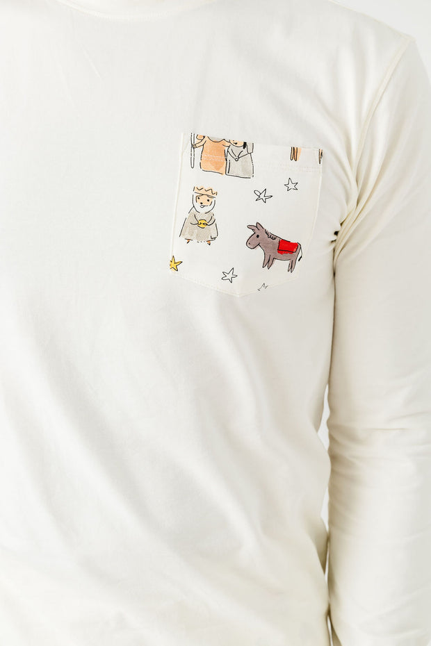 Away in a Manger Men's PJ Set Cotton