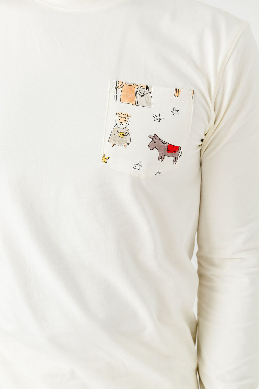 Away in a Manger Men's PJ Set Cotton
