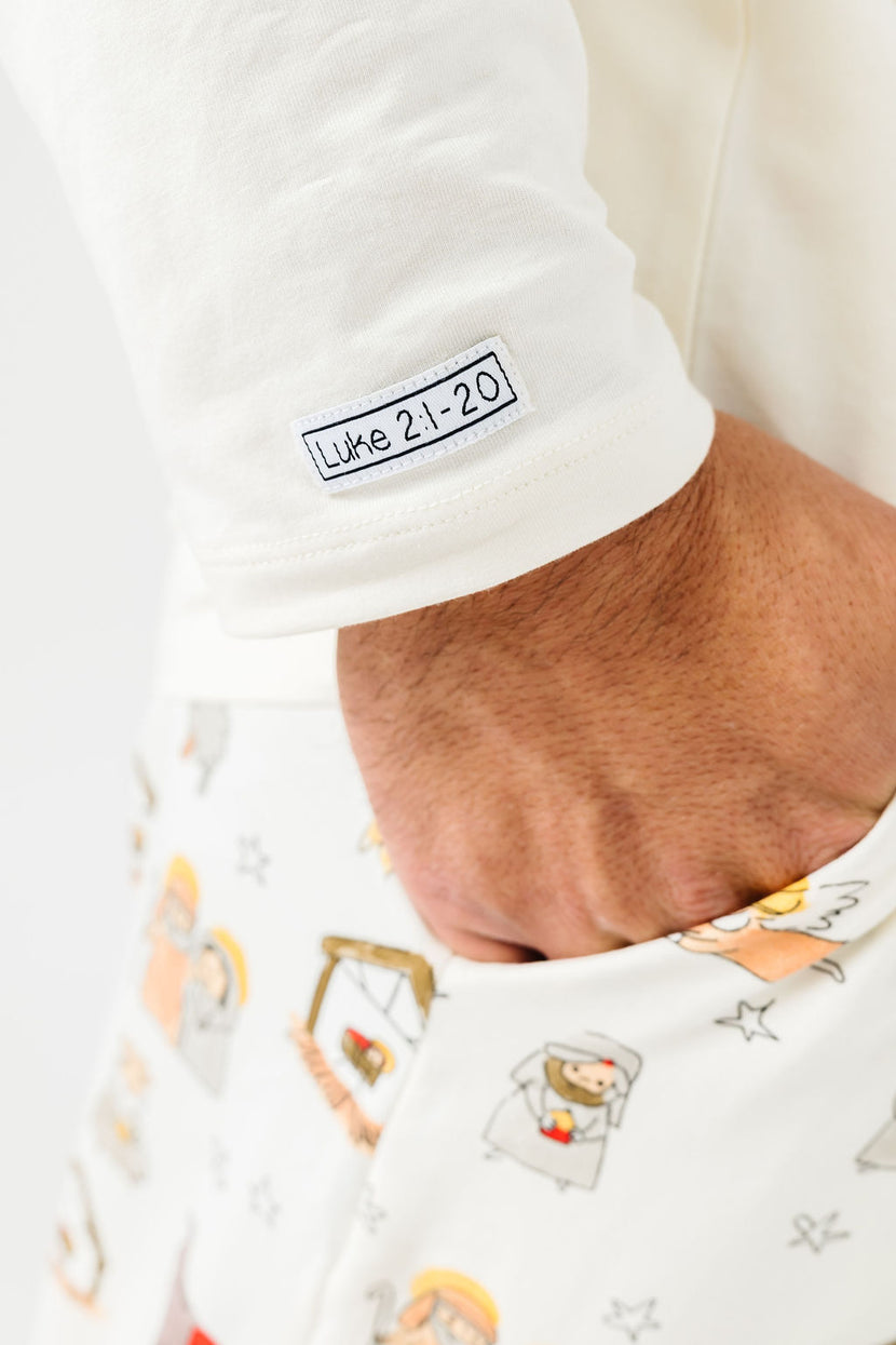 Away in a Manger Men's PJ Set Cotton