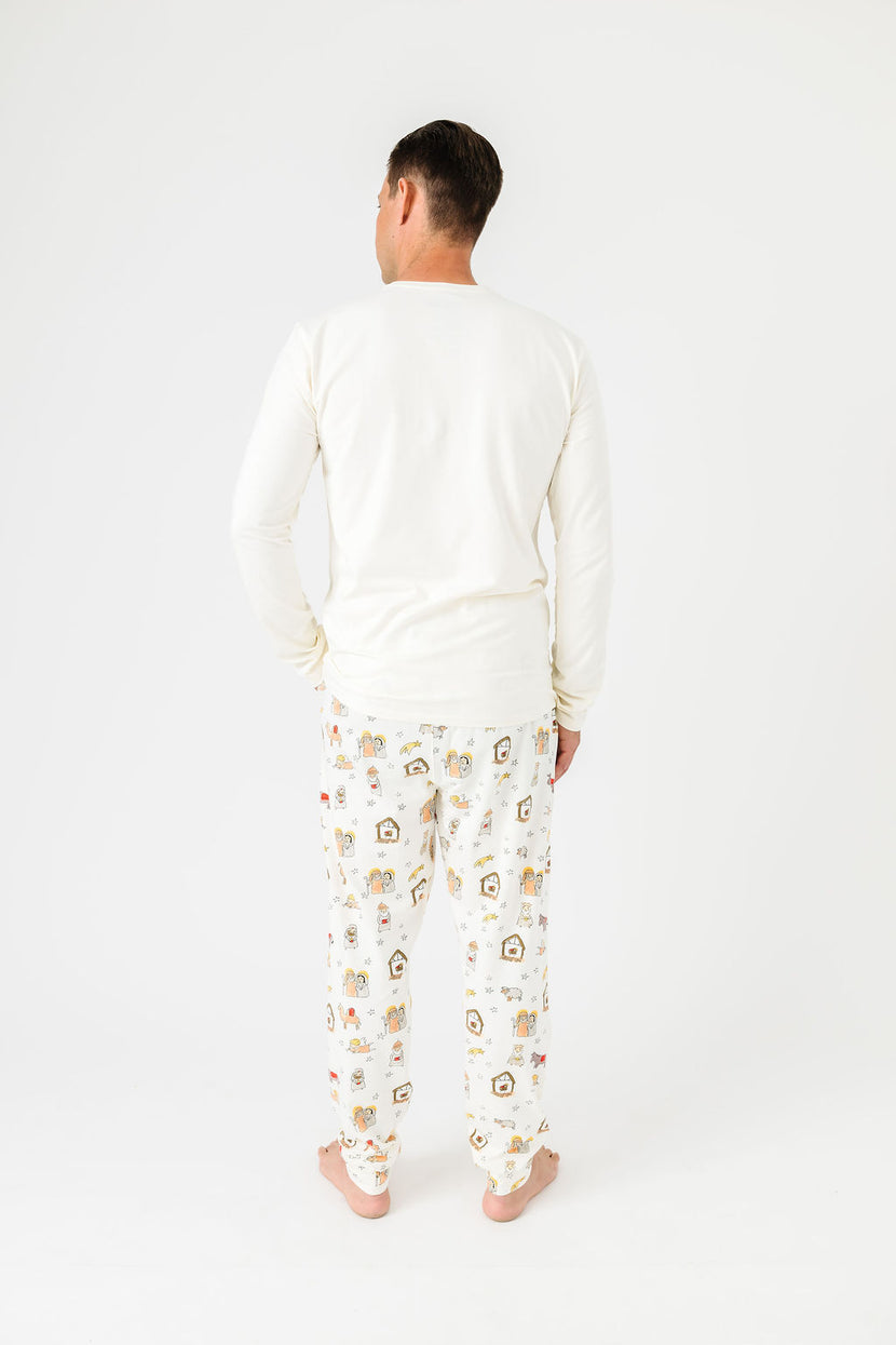 Away in a Manger Men's PJ Set Cotton