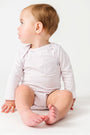 Baby Orchid Prayer Pocket Bodysuit | Long Sleeve