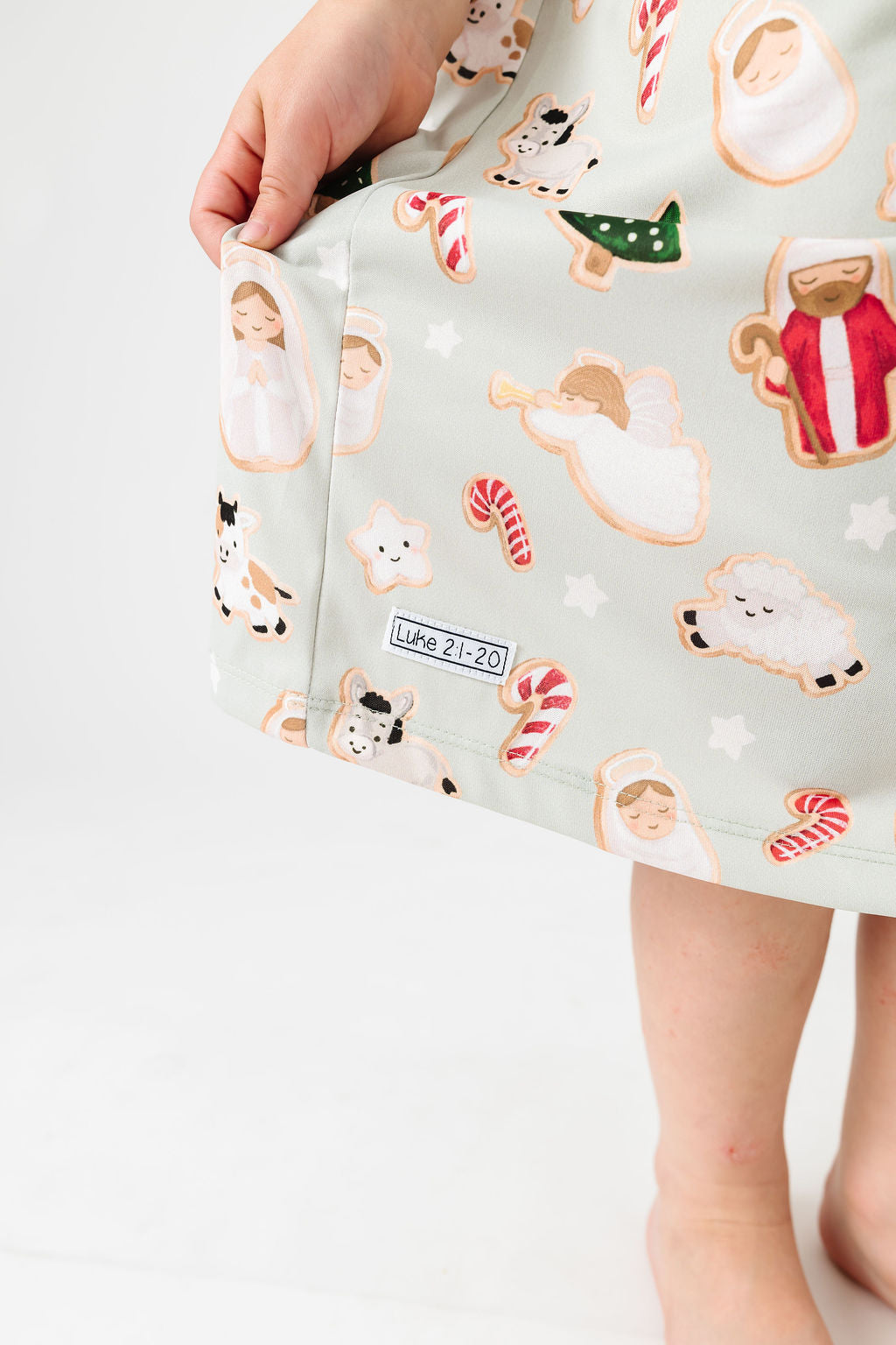 Gingerbread Jesus PJ Girls Nightgown Polyester