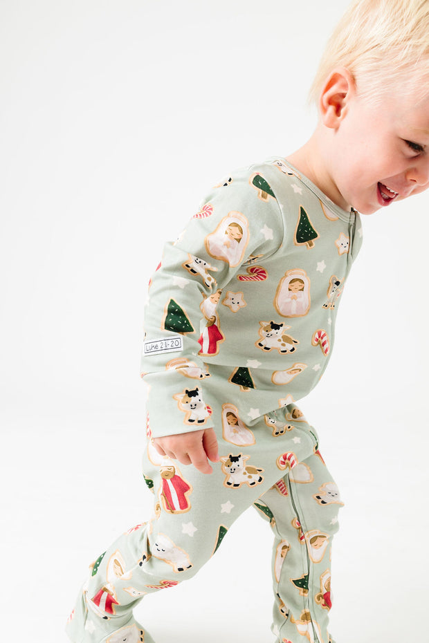 Gingerbread Jesus PJ Footed Onesie Cotton