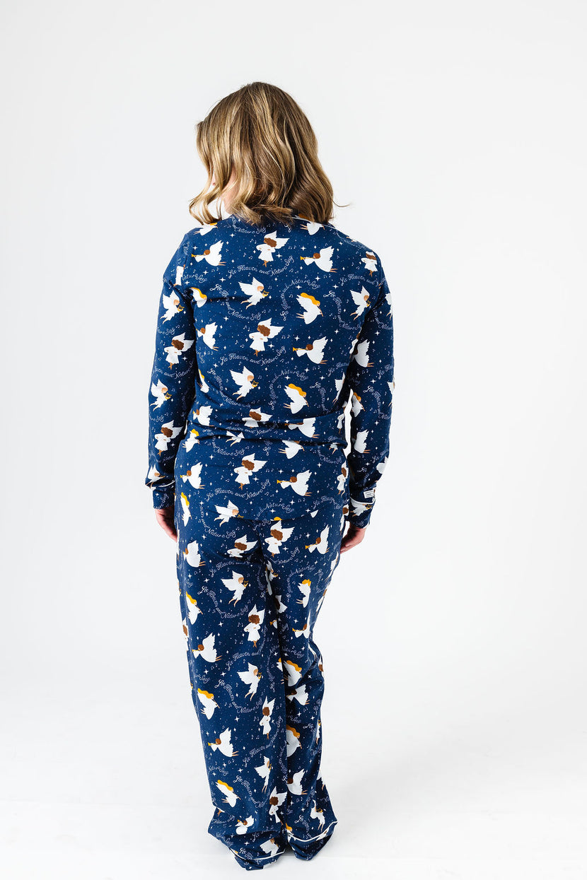 Heaven & Nature Sing PJ Womens Notch Collar Set Cotton