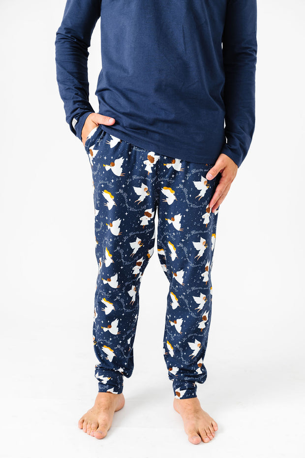 Heaven & Nature Sing PJ Mens Long Sleeve Jogger Set Cotton