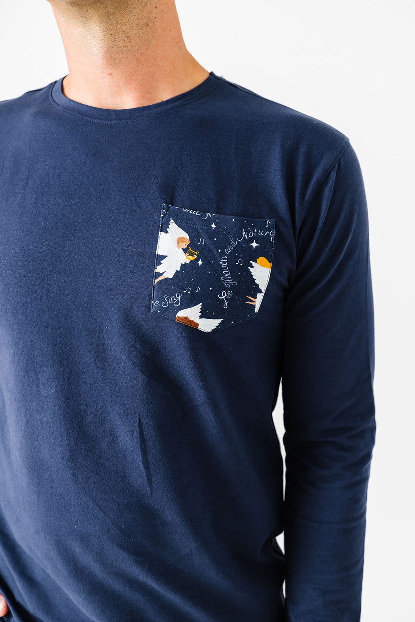 Heaven & Nature Sing PJ Mens Long Sleeve Jogger Set Cotton