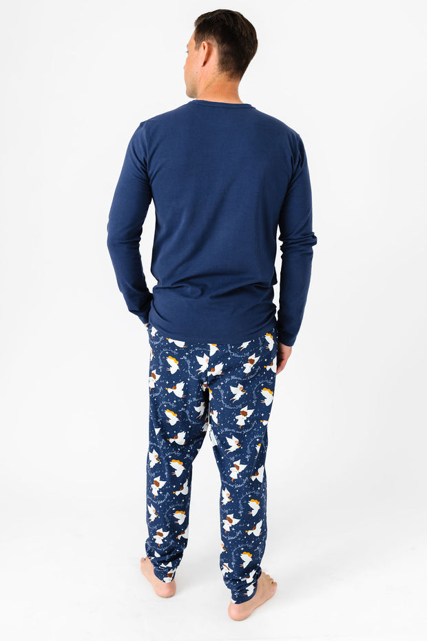 Heaven & Nature Sing PJ Mens Long Sleeve Jogger Set Cotton