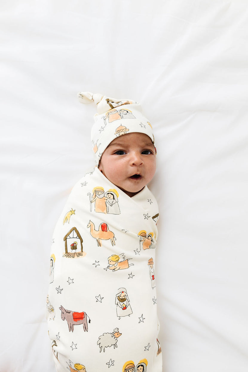 Away in a Manger Knotted Hat Cotton