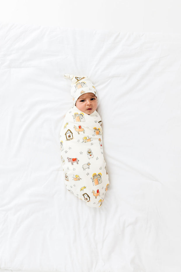 Away in a Manger Knotted Hat Cotton
