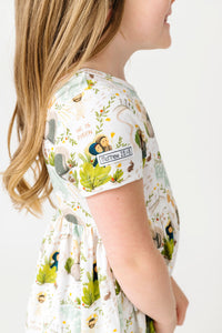 He Is Risen Short Sleeve Twirl Dress Cotton