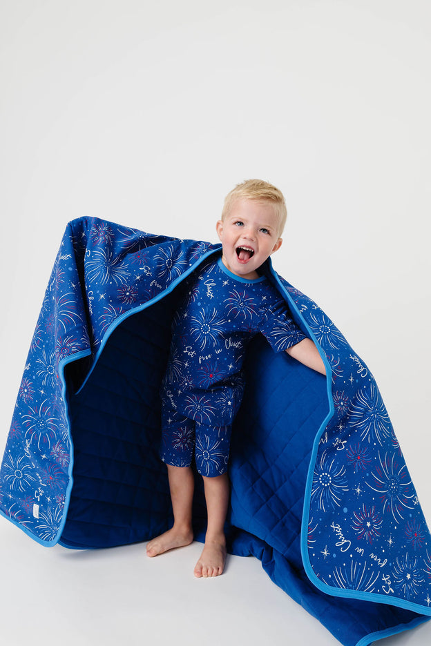 Set Free in Christ Blanket Cotton