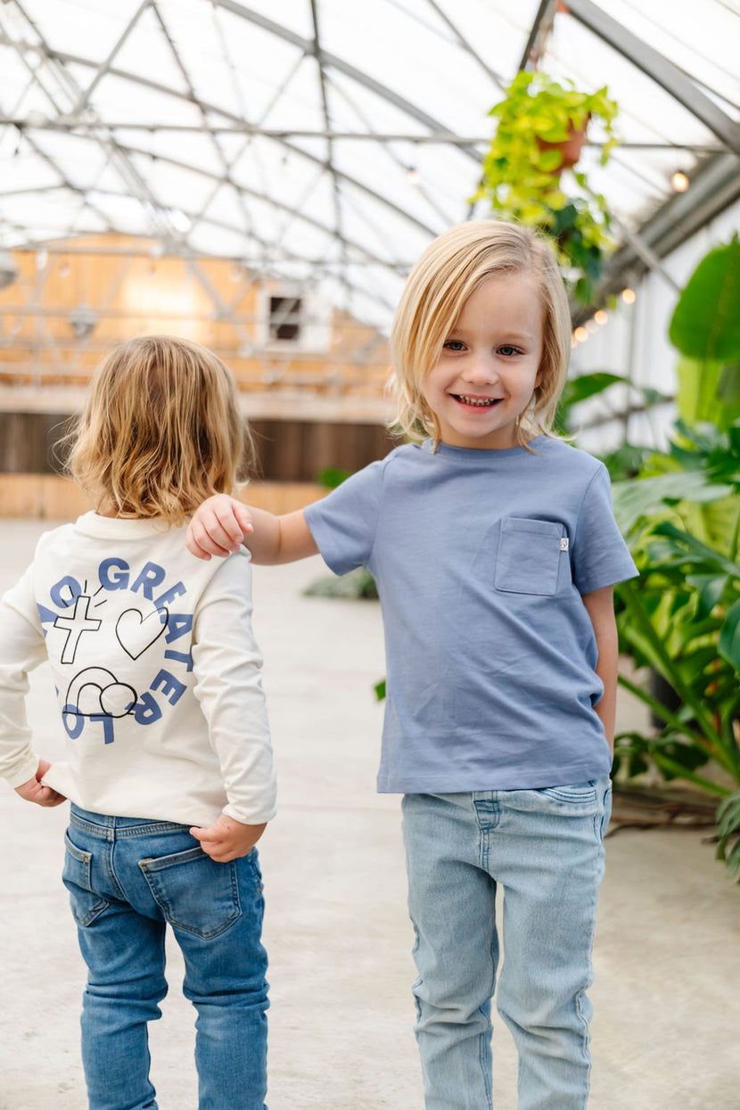Kids Infinity Prayer Pocket T-Shirt | Short Sleeve