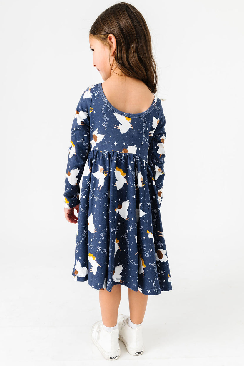 Kids Heaven & Nature Sing Twirl Dress Cotton | Long Sleeve