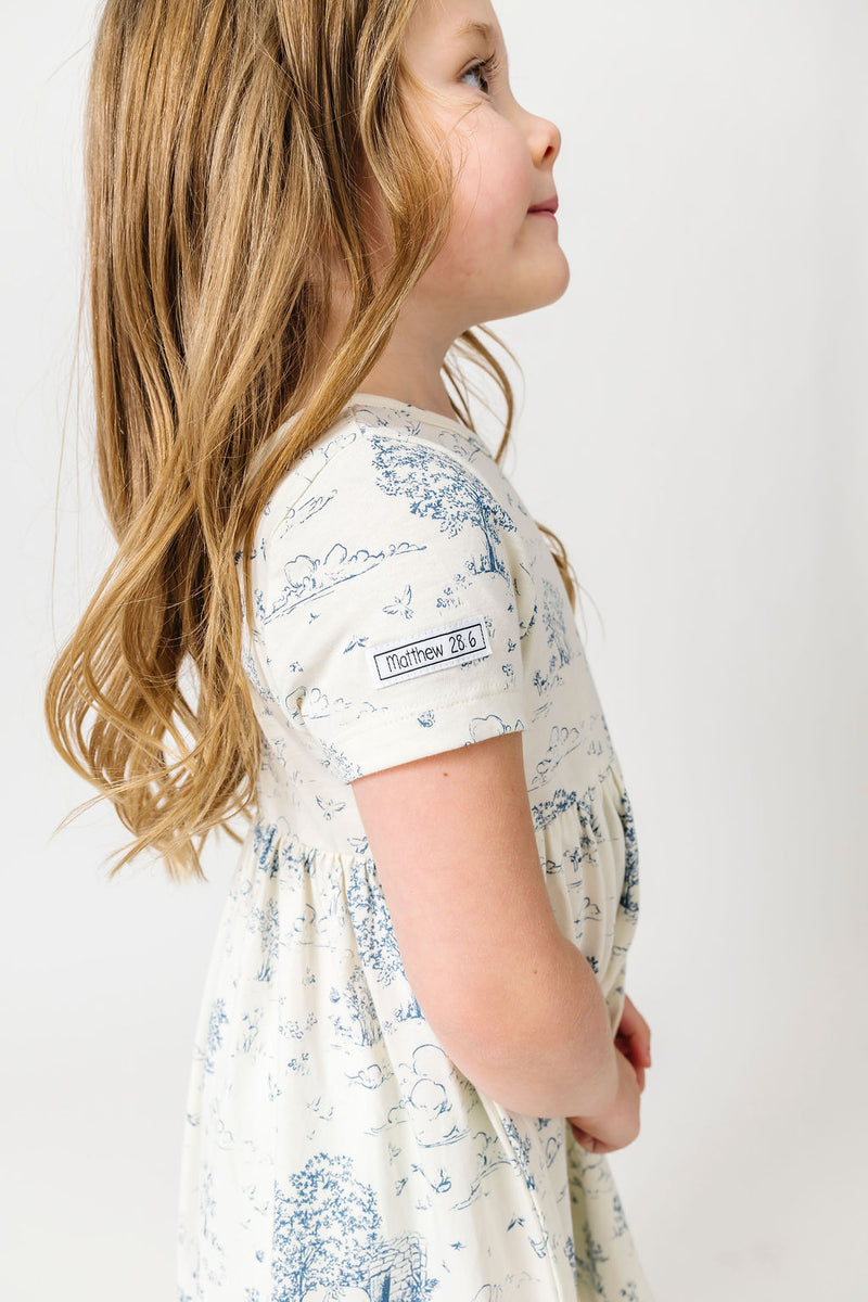 The Empty Tomb Short Sleeve Twirl Dress Cotton