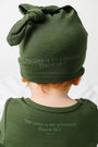 The Lord is My Strength Green Knotted Hat Bamboo