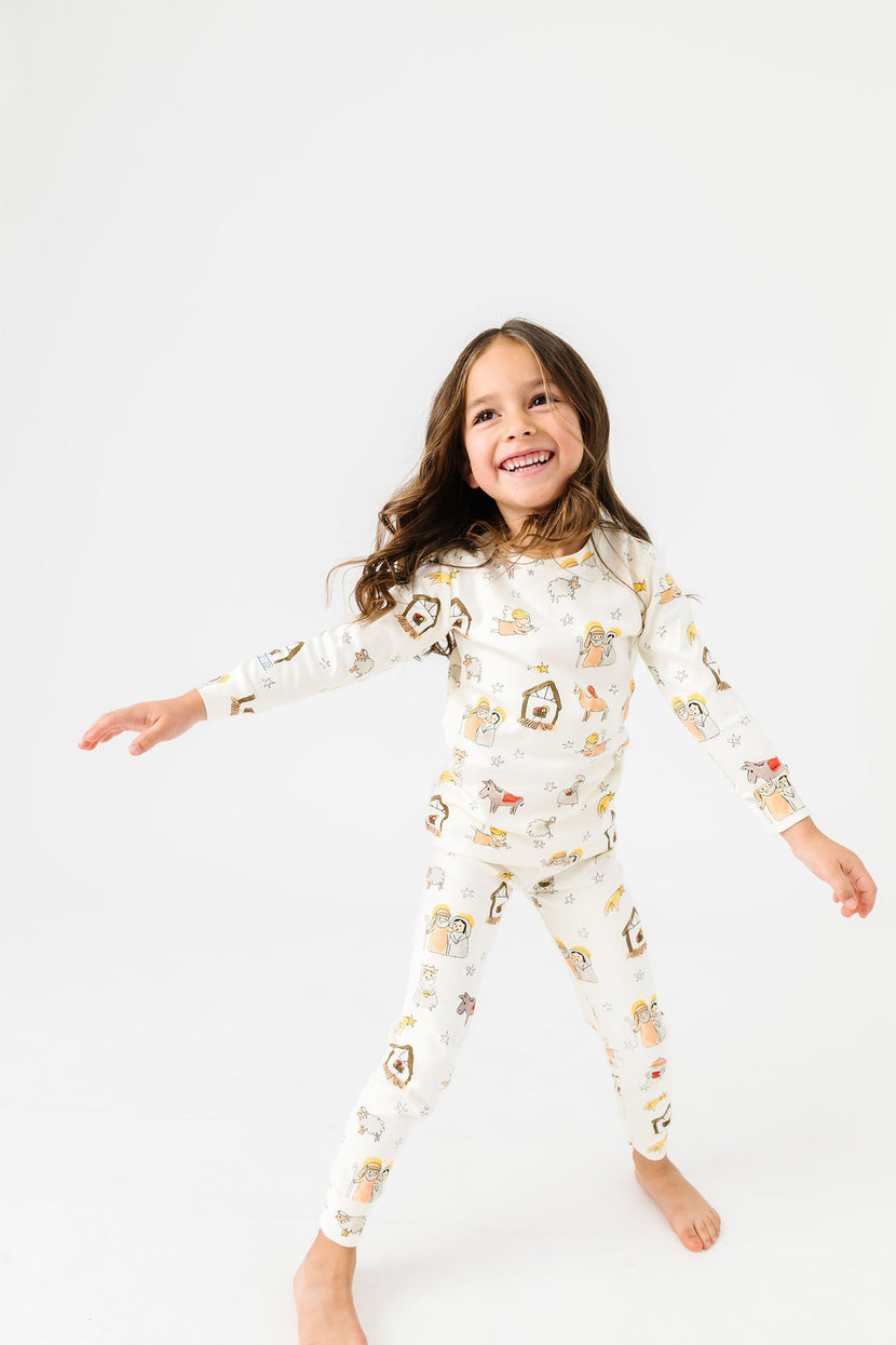 Away in a Manger PJ Long Sleeve Set Cotton