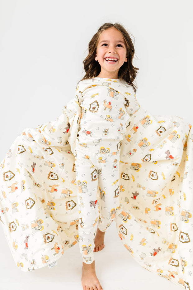 Away in a Manger PJ Long Sleeve Set Cotton