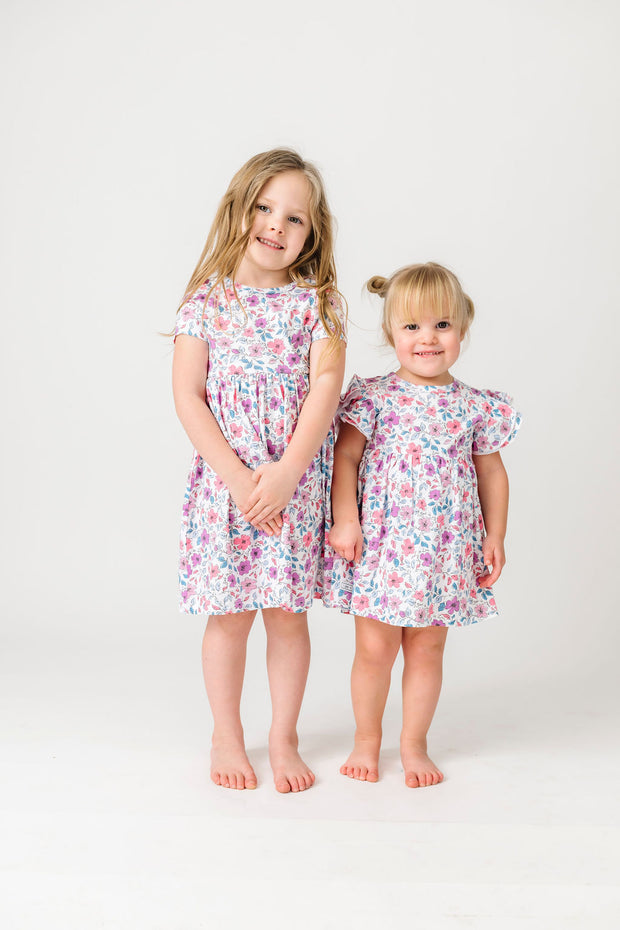 God is Love Short Sleeve Twirl Dress Bodysuit Cotton