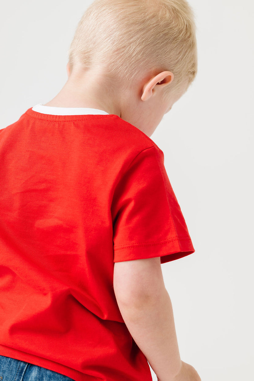 Kids Shine Red Prayer Pocket T-Shirt | Short Sleeve