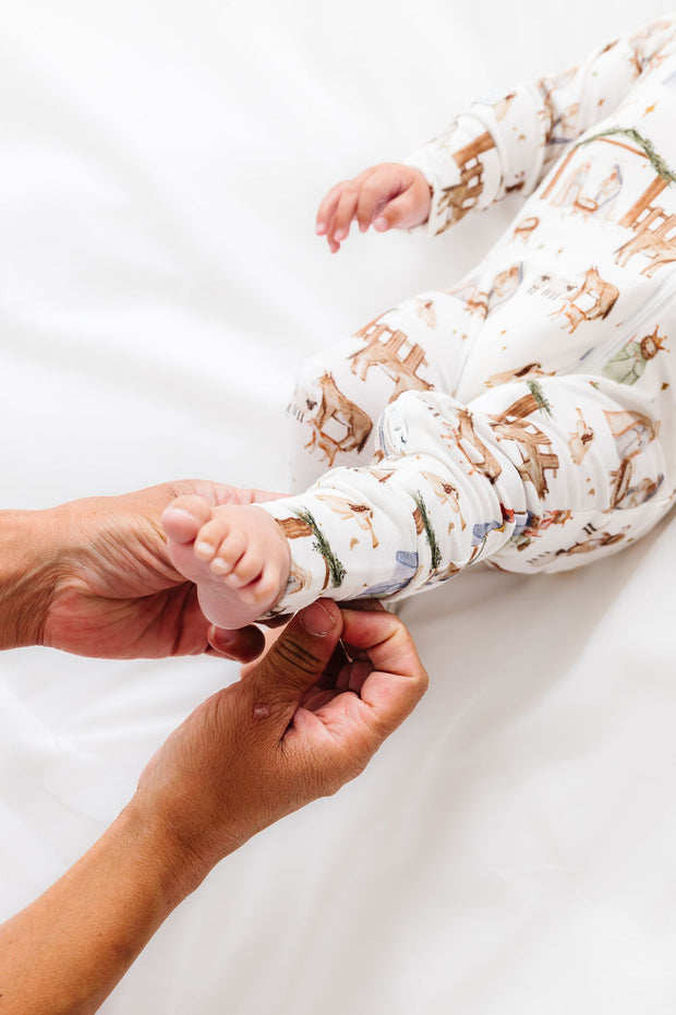 The First Noel PJ Footless Onesie Bamboo