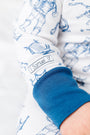 David & Goliath Blue PJ Footless Onesie Cotton