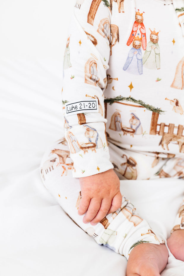 The First Noel PJ Footless Onesie Bamboo