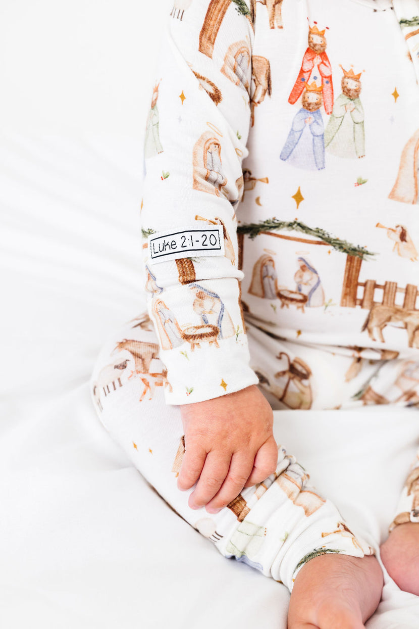 The First Noel PJ Footless Onesie Bamboo