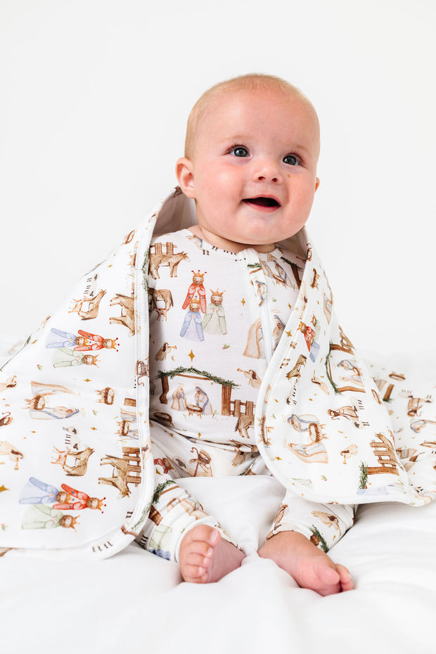 The First Noel PJ Footless Onesie Bamboo
