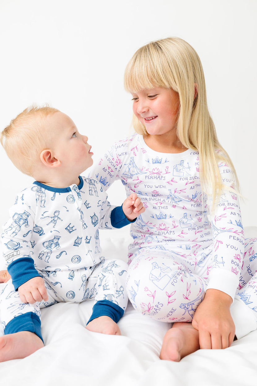 David & Goliath Blue PJ Footless Onesie Cotton